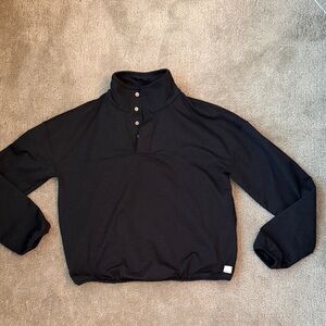 Vuori women’s Black Snap up sweatshirt. Xs